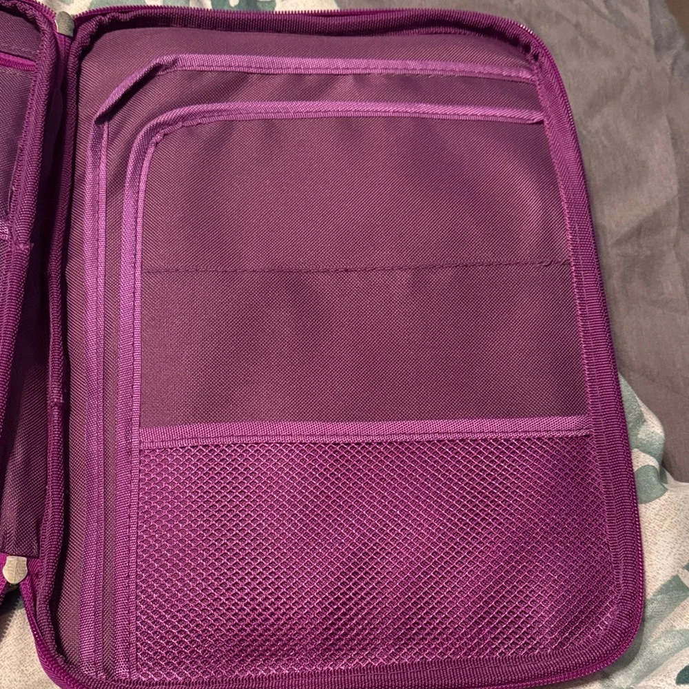 Purple Zigzag Patterned Bag